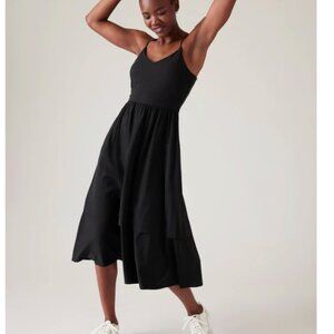 Athleta Black Elation V-Neck Hybrid Dress